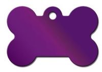 The Hillman Id Tag - Bone Bright Purple Dog And Cat