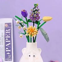 Bouquet Set Mini Artificial Flower Building Blocks DIY Bouquet Building Blocks Rose Bouquet Pot Decoration Model Valentine's Day Gifts For Lovers And Girls Mother's Day Birthday Gifts Lightinthebox - thumbnail