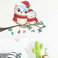 Christmas Cartoon Snowman Socks Wall Stickers Living Room Kids Room amp; kindergarten Removable Pre-pasted PVC Home Decoration Wall Decal 1pc miniinthebox - thumbnail