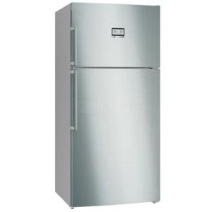 Bosch 505 litre Series 6 free-standing fridge-freezer with freezer at top 186 x 86 cm Stainless steel (with anti-fingerprint)