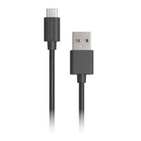 Powerology Pvc USB A to Type C 3A Cable 1.2M Black - thumbnail
