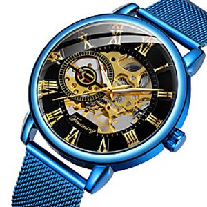 FORSINING Men's Mechanical Watch Analog Automatic self-winding Sporty Casual Hollow Engraving  Two Years Lightinthebox