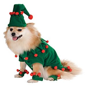 Dog Cat Costume Character Cosplay Winter Dog Clothes Puppy Clothes Dog Outfits Green Costume for Girl and Boy Dog Flannel Fabric S M L XL miniinthebox