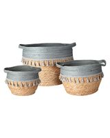 Koopman Basket Set Of 3 Tassels