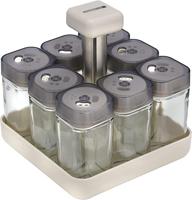 Royalford Spice Rack Set 8 Jars With Revolving Stand - RF10520