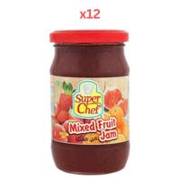 Super Chef Jam Fruit With Pieces 380Gm (Pack Of 12)
