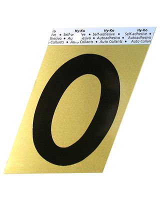 Hy-Ko 3-1/2 Inches Aluminum Adhesive Letter O Hy-Ko 3-1/2 Inches Aluminum Adhesive Letter O