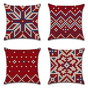 Nordic Double Side Cushion Cover 4PC Soft Decorative Square Cushion Case Pillowcase for Bedroom Livingroom Sofa Couch Chair Superior Quality Machine Washable miniinthebox