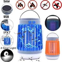 Solar Mosquito Killer Lamp 3 In1 LED Solar Power Bug Zapper with USB Rechargeable Battery IP67 Waterproof SOS Emergency for HomeCampingOutdoorsGnatsBackyardPatio Lightinthebox - thumbnail