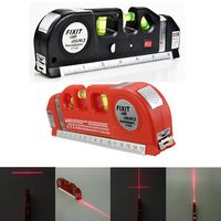 Multipurpose Laser Level Aligner Horizon Horizontal Vertical Line Measure Tape Ruler