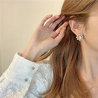 s925 silver needle pearl earrings 2021 new trendy earrings decoration retro french light luxury ear clip without pierced ears Lightinthebox - thumbnail