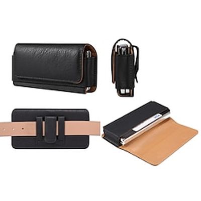 Men's Crossbody Bag Shoulder Bag Mobile Phone Bag Belt Bag PU Leather Outdoor Daily  Large Capacity Waterproof Durable Solid Color miniinthebox