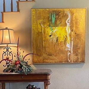 Oil Painting Handmade Big Size Painting Hand Painted Wall Art Gold Abstract Canvas Painting Home Decoration Decor No Frame Painting Only miniinthebox