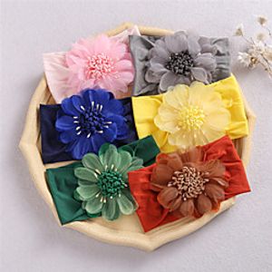 1pcs Baby Girls' Active  Sweet Daily Wear Sun Flower Floral Floral Style Nylon Hair Accessories Blue  Yellow  Blushing Pink One-Size Lightinthebox