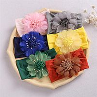 1pcs Baby Girls' Active  Sweet Daily Wear Sun Flower Floral Floral Style Nylon Hair Accessories Blue  Yellow  Blushing Pink One-Size Lightinthebox - thumbnail