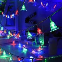 Christmas Bells Fairy String Lights 1.5m 10LEDs 3m 20LEDs Battery Powered New Year Christmas Gift Party Garden Holiday Home Yard Decoration Lightinthebox - thumbnail