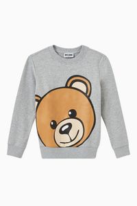 Teddy Bear Print Sweatshirt in Cotton