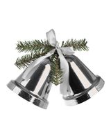 Homesmiths Christmas Bells 15cm Silver Set of 2 - thumbnail