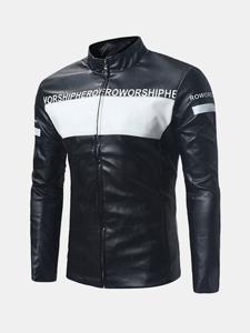 Patchwork Moto Leather Jacket