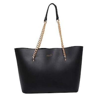 Women's Handbags Chain Bag Tote Crossbody Bag PU Leather Leather Chain Daily Outdoor White Black Gray Red Lightinthebox