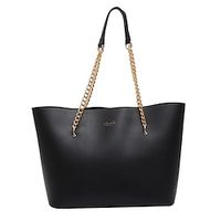 Women's Handbags Chain Bag Tote Crossbody Bag PU Leather Leather Chain Daily Outdoor White Black Gray Red Lightinthebox - thumbnail