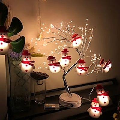 1PCS 4.95ft1.5m 10 Lights LED Christmas Snowman String Lights Christmas Ornaments Decorations For Christmas Tree Festive Party Lightinthebox