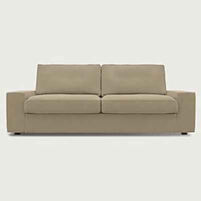 IKEA Kivik 3 Seat Sofa Cover Simply Linen Regular Fit With Piping Machine Washable miniinthebox