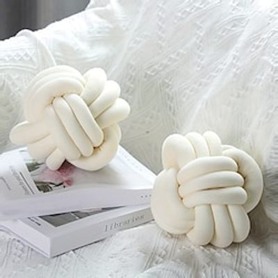 1pc Small Round Throw Pillow Cushion Home Decoration Plush PillowKnot Ball Pillow Decorative Pillows Aesthetic Kids' Plush Toy Pillow Room Decoration Cushion Pillow Plush Pillow Throw Knotted Pillow miniinthebox