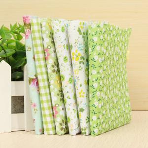 6Pcs Green Style Squares Quilt Cotton Fabric