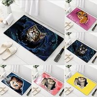 Bathroom Bath Mat Flannel Non-slip Carpet Bathtub Floor Rug Shower Room Doormat Memory Foam Mat Washable Carpet Lightinthebox - thumbnail
