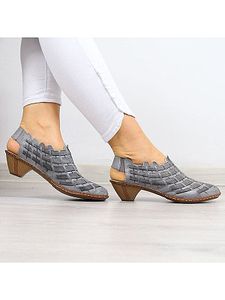 Women's Vintage Cross Knit Low-heeled Casual Shoes