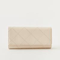 Sasha Embroidered Flap Wallet with Button Closure