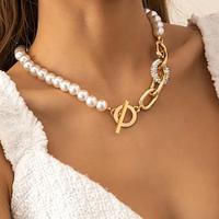 Choker Necklace Imitation Pearl Rhinestones Women's Elegant Vintage Beads Wedding Circle Necklace For Wedding Party Lightinthebox