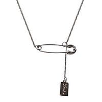 yongcheng s925 personality creative pin brand tassel temperament simple ins niche design sense clavicle chain female korean Lightinthebox - thumbnail