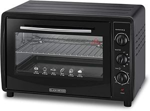 Black+Decker 45L Double Glass Multifunction Toaster Oven with Rotisserie for Toasting, Baking, Broiling, TRO45RDG-B5, Black