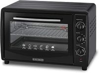 Black+Decker 45L Double Glass Multifunction Toaster Oven with Rotisserie for Toasting, Baking, Broiling, TRO45RDG-B5, Black