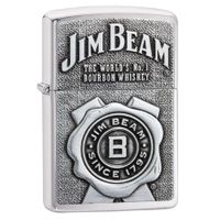 Zippo 29829 200 Jim Beam Emblem Design Brushed Chrome Windproof Lighter