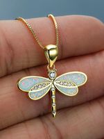 Casual Dragonfly Pendant Necklace - thumbnail