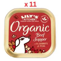 Lily's Kitchen Organic Beef Supper Wet Dog Food Box 11X150G