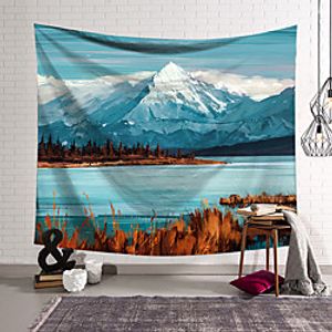 Landscape Wall Tapestry Art Decor Blanket Curtain Hanging Home Bedroom Living Room Decoration Polyester Lake Forest Lightinthebox