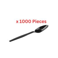 Hotpack Plastic Heavy Duty Black Spoon 1000 Pieces - DSPHDB6