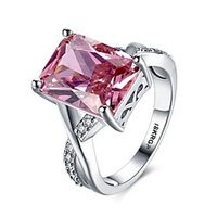 Women Band Ring Cubic Zirconia Classic Pink Copper Fashion 1pc 6 7 8 9 / Women's / Promise Ring miniinthebox - thumbnail