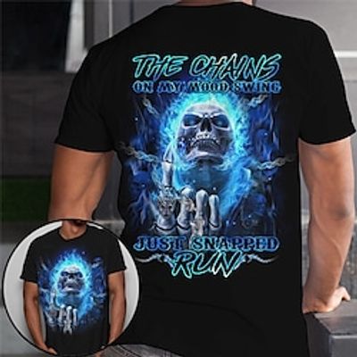 Men's T shirt Tee Tee Graphic Skulls Crew Neck Clothing Apparel 3D Print Outdoor Casual Short Sleeve Print Vintage Fashion Designer Lightinthebox