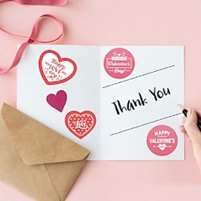 4pcs/Set Happy Valentine's Day Stickers A Variety of Valentine's Day Stickers, Suitable for Envelopes, Cups. miniinthebox