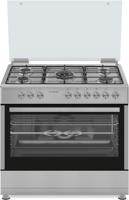 Ariston 90 Cms Gas Cooker With Oven Mat Grids Inox - AM9GM1KMXMEA