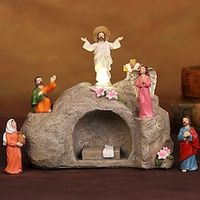 Easter Ascension Day Resin Sculpture Exquisitely Crafted Realistic Jesus Figurine at the Tomb, Perfect for Spiritual Commemoration, Home Decor, and Religious Enrichment Lightinthebox