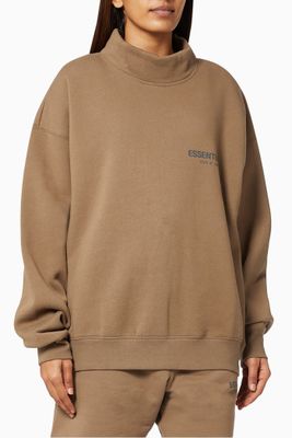 Mockneck Pullover in Cotton Mockneck Pullover in Cotton