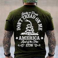 Men's T shirt Tee Graphic Letter Snake Crew Neck Clothing Apparel 3D Print Outdoor Daily Short Sleeve Print Fashion Designer Vintage Lightinthebox