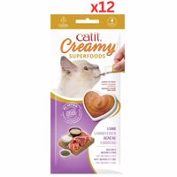 Catit Creamy Superfood Treats, Lamb Recipe With Quinoa & Chia, 12Pack - thumbnail
