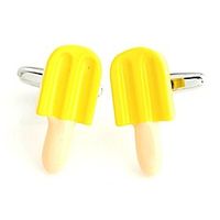 the smart man men's ice-sucker cufflinks - yellow miniinthebox - thumbnail